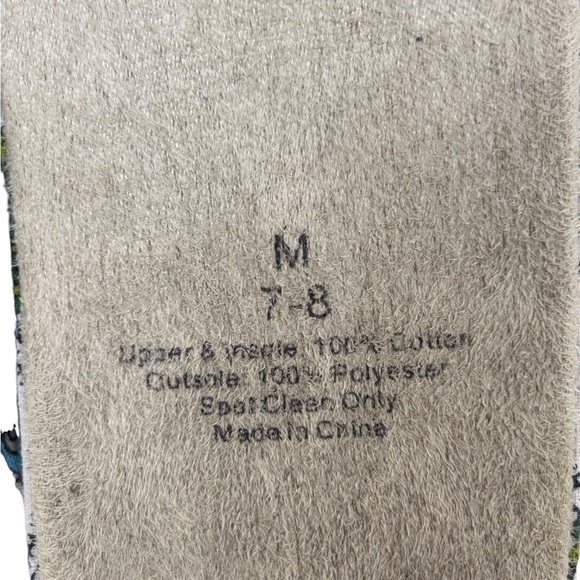 Vera Bradley Slippers Cambridge Navy/Green/White Ladies M 7/8 EUC - Picture 5 of 6